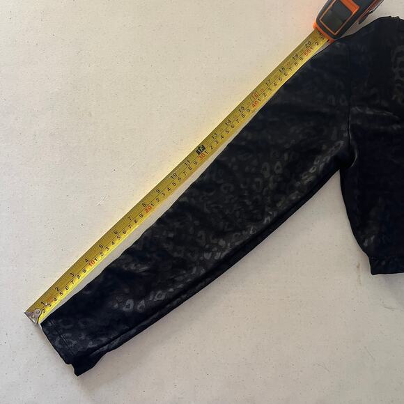 Victoria's Secret Leopard print Black mesh long sleeve Top, zip up Size S - Picture 6 of 16